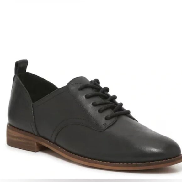 Lucky Brand Efinnia Oxford black leather lace up oxfords 8 - Picture 1 of 12